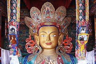 Maitreya Buddha idol in Ladakh.