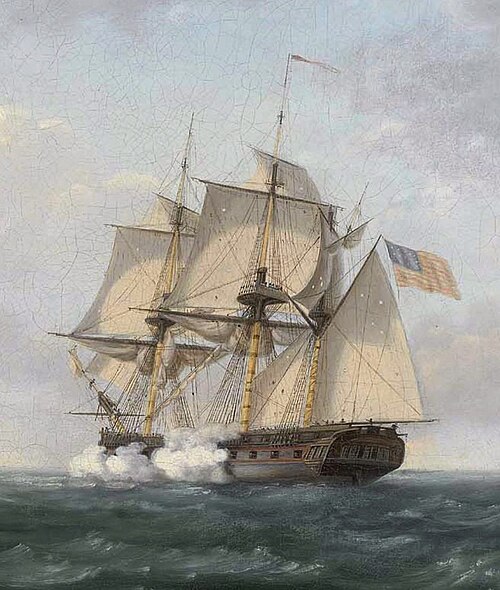 USS United States in 1812 (1813 Thomas Birch painting)