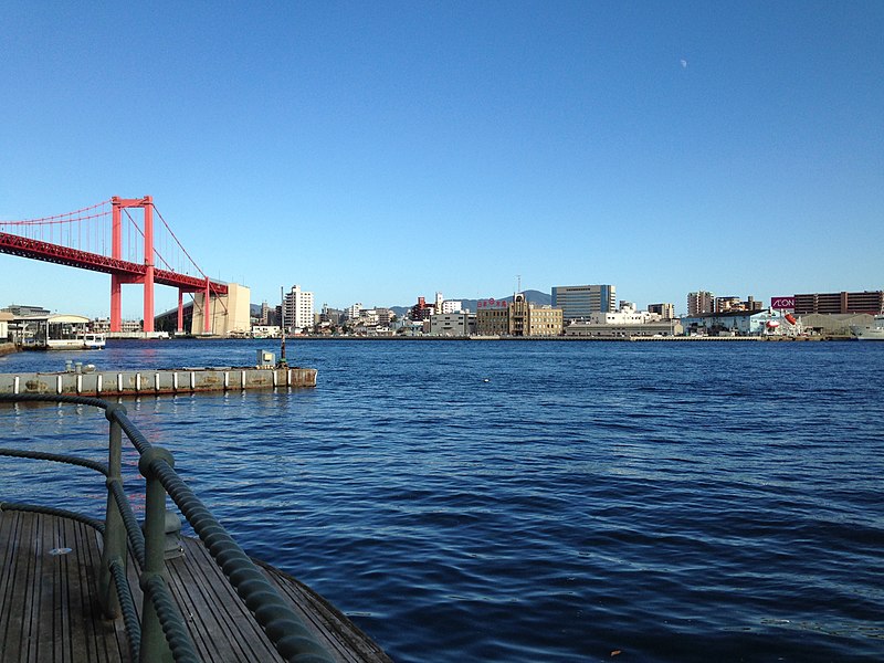 File:Tobata, Kitakyushu from Wakamatsu South Coast.jpg