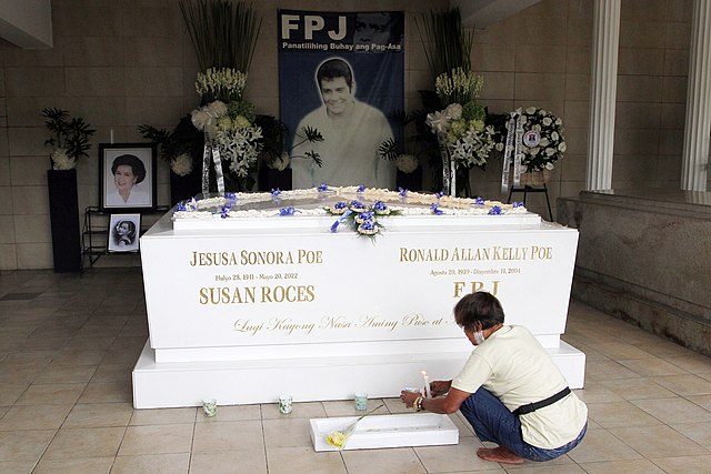 Tomb of Poe and his wife Susan Roces at the Manila North Cemetery