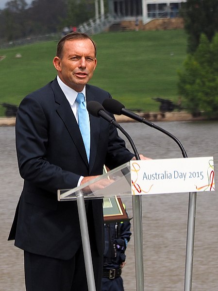 File:Tony Abbott speaking at the 2015 National Flag Raising and Citizenship Ceremony 2.jpg