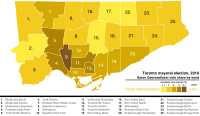 Toronto mayoral election, 2018 results by ward - Saron Gebresellassi vote share.svg