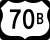 US Highway 70B Markierung