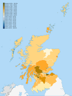 All 32 Scottish council areas returned majority votes in favour of "Remain" in Scotland
Leave
Remain United Kingdom European Union referendum 2016 voting area results (Scotland).svg