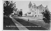 Star Route leading up to the United Presbyterian Church & Pullman Christian Church. United Presbyterian Church & Pullman Christian Church.jpg