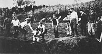 Ustaše militia execute prisoners near the Jasenovac concentration camp