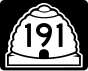 State Route 191 маркер