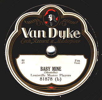 Van Dyke record label featuring Baby Mine, one of the many compositions written for the Grey Gull labels by trumpeter Mike Mosiello VanDyke81878b.jpg