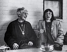 Vera Chapman, founder of the Tolkien Society and Jessica Yates, one of the Oxonmoot founders, at Eagle and Child, Oxonmoot 1979 Vera Chapman and Jessica Yates at the Eagle and Child, Oxonmoot 1979.jpg