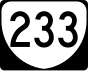 State Route 233 işaretçisi