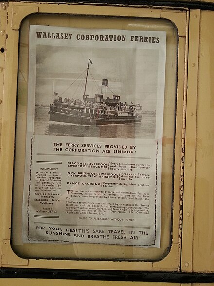 Wallasey Corporation Ferries advert