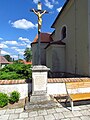 Čeština: Kříž nedaleko kostela sv. Jakuba Staršího v Krhově, okr. Třebíč. English: Wayside cross near Church of James the Greater in Krhov, Třebíč District