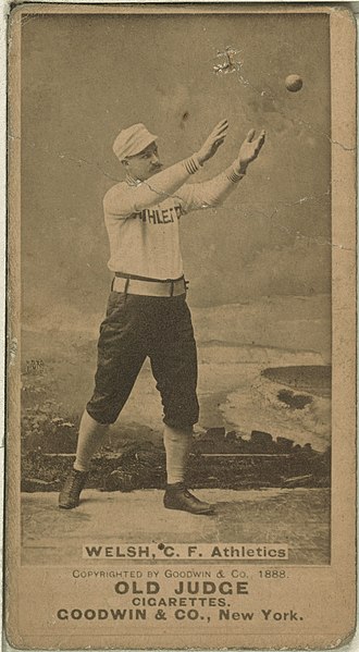 File:Welch, Philadelphia Athletics, baseball card portrait LCCN2008675123.jpg