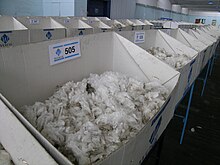 Merino wool samples for sale by auction, Newcastle, New South Wales Wool samples.JPG