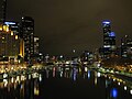 The Yarra River in Melbourne at night