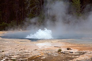 Solitary Geyser geyser in Yellowstone National Park