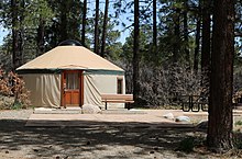 A yurt in Mancos State Park. Yurt at Mancos State Park in Colorado.JPG