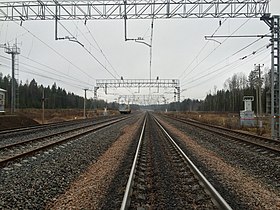 Вид в сторону ст. Высоцк и ст. Советский.