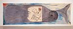 לוייתן (1983), אקריליק עד בד ועל בד רפוי, 644x260 ס״מ, אוסף מוזיאון ישראל, ירושלים