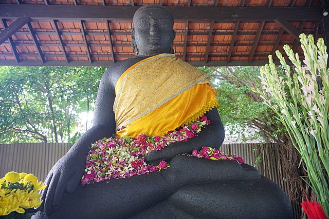 Joko Dolog statue Surabaya from Jawi Temple the embodiment of Kertanagara as Buddha Mahaksobhya.