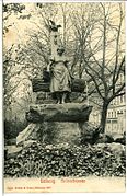 alte Post­karte des Heimat­brunnens (1906)