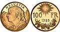 100 gold francs 1925