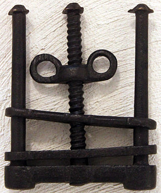<span class="mw-page-title-main">Thumbscrew (torture)</span> Torture instrument