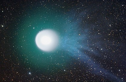Comet 17P/Holmes and its blue ionized tail