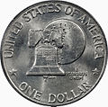 Reverse of the Bicentennial dollar (Type 2), minted 1975–1976