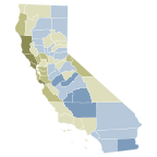 2006 California Proposition 85 results map by county.svg