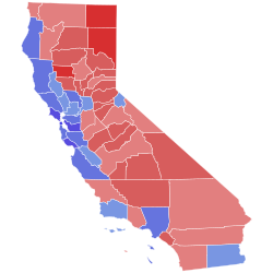 2014 California State Controller election results map by county.svg