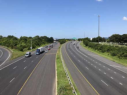 I-70 and US 40 in Frederick, looking west