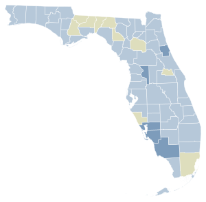 2022 Florida Amendment 2 results map by county.svg