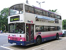 Leyland Olympian (D901 CSH) was purchased new by Lowland Scottish in 1987, where it was allocated to North Berwick sub-depot and given the fleetnumber 901. It is pictured here in First Edinburgh 'Barbie' livery in 2005. 31722 Edinburgh - Flickr - megabus13601.jpg