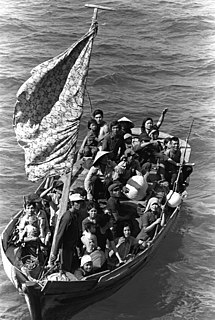 Vietnamese boat people Refugees who fled Vietnam by boat following the end of the Vietnam War (1975)