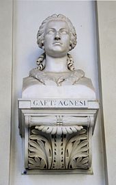 Bust of Maria Gaetana Agnesi in Milan