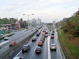 De A1 in Belgrado, richting Zagreb