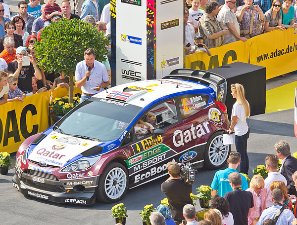 Mads Østberg at the 2013 Rallye Deutschland.