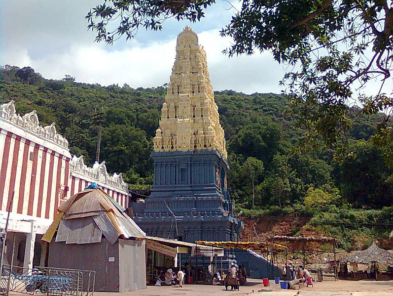 File:A Side View of Simhachalam gopuram.jpg