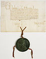 Acte qui déclare le don par Charles VI à son frère Louis 1 - Archives Nationales - K532-B n°17.JPG