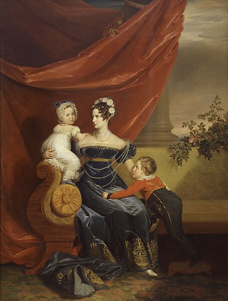 File:Alexandra Fedorovna with children by G.Dawe (1820s, Russian museum).jpg