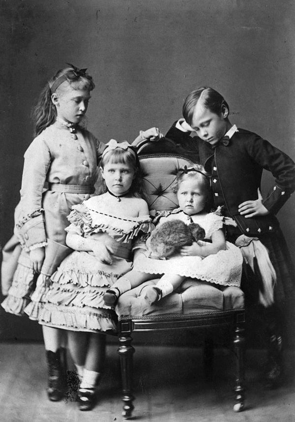 Marie with her elder siblings Irene, Alix and Ernest in about 1876