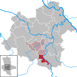 Läget för staden Alsleben (Saale) i Salzlandkreis