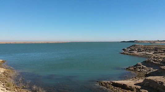 Qadisiyah (Haditha) lake next to Anah