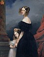 Claude Marie Dubufe - Anne-Louise Alix de Montmorency, with her daughter (c.1840)