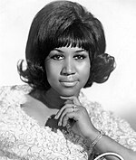 Publicity photo of Aretha Franklin from Billboard, 17 February 1968