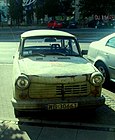 Automóbil vello en Polonia, un Trabant.