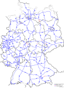 Карта-схема автобанів Німеччини