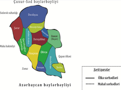 Naxçıvan ölkəsi (XVI-XVII əsrin əvvəlləri) tərkibində Qarabağlar sultanlığı.