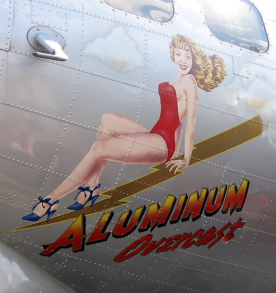 File:B-17 Aluminum Overcast noseart-20060603.jpg